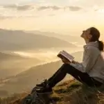 how to deepen your faith Woman praying with Bible at sunrise