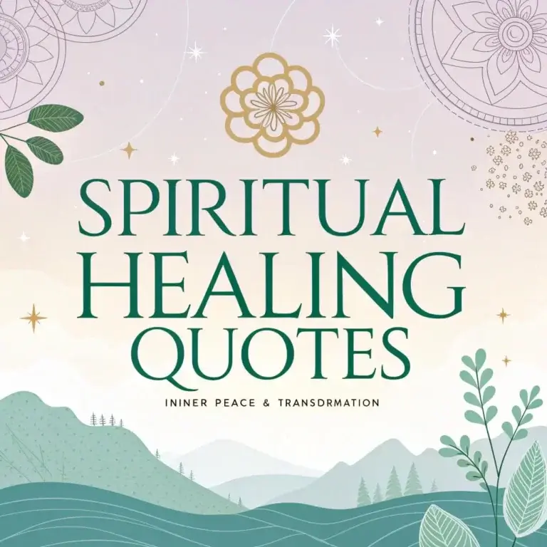 Spiritual healing quotes featured image with peaceful lotus flowers and calming pastel colors for inner peace and transformation blog post